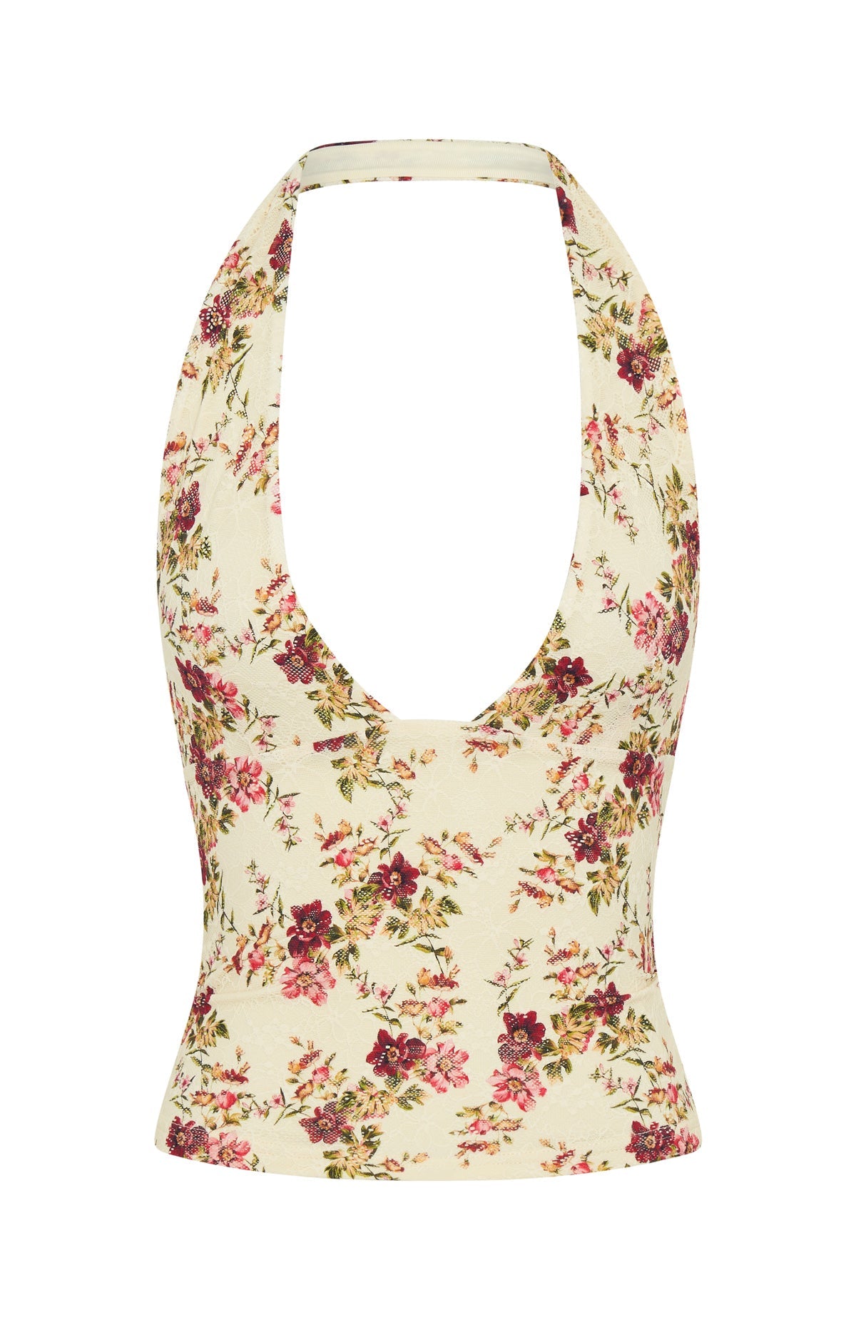 If You Please Lace Halter Top Antique Garden